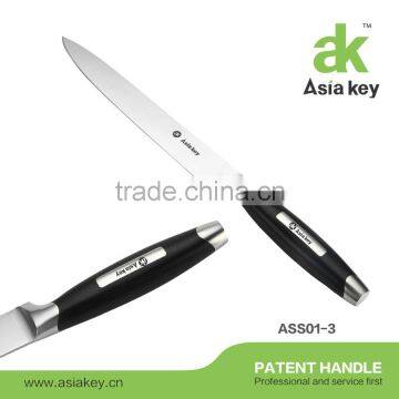 6Pcs Stainless Steel Kitchen Knife Set, Wooden Block Sharpener photo-4