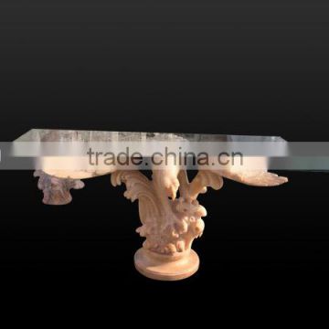 SKY-004 Cheap Garden Marble Indoor Stone Table Leg Sets