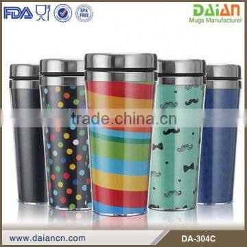 OEM double wall stainless steel coffe cup