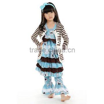 New winter wholesale three piece girl children's 2016 christmas boutique outfit