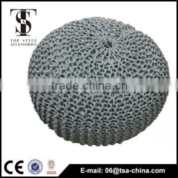 Fashion new circle design knitted cotton floor cushion in different color