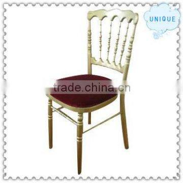 UC-WNC09 Wooden Gold Stacking Napoleon Wedding Chair