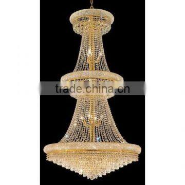 0525- 19 Primo Clear Crystal Chandelier w 32 Lights in Gold (Royal Cut)