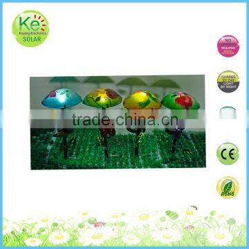 Mushroom With Insect Metal Stake Solar Panel Light photo-5