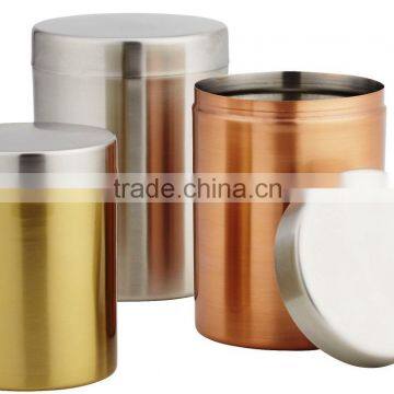 Stainless Steel Coloured Canister Set