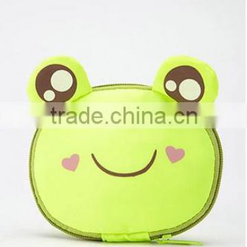 frog graphic packable shopper foldable funny frog shopping bag