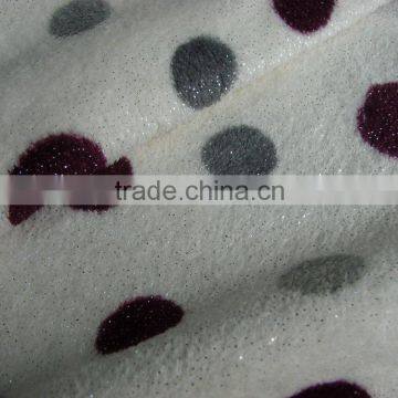 foil printed coral fleece fabric