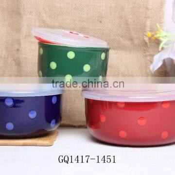 3 items soup bowl set with different color design