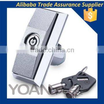 Bright chrome plating vending machine locks and master keys