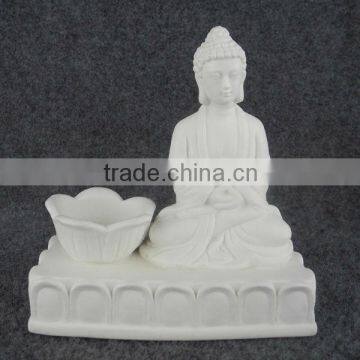 white buddha ceramic tealight holder