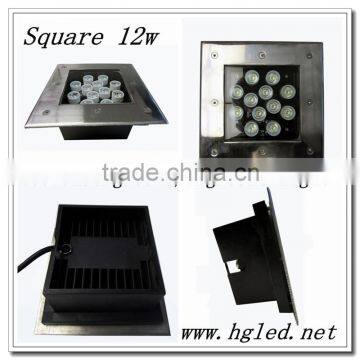 IP68 Square 12W LED Inground Light underground lighting