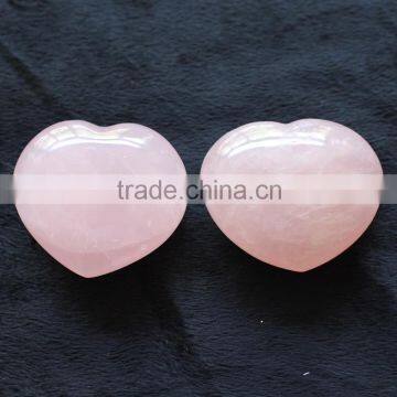 Natural Rose Crystal Heart for Lovers