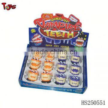 12pcs per box wind up jumping teeth cheap halloween decoration