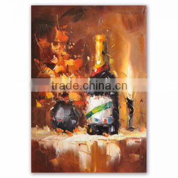 The best seller of wine bottle painting on canvas