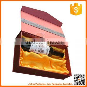 book shape cardboard wine gift box for wine bottle