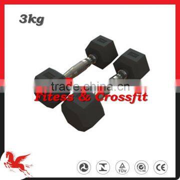 Hex Rubber Coated Dumbbell 1kg/2kg photo-3