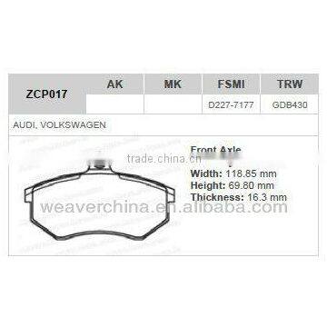 brake pads for AUDI,VOLKSWAGEN