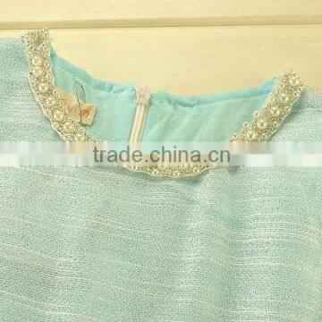 Aqua Pink Color Kids Party Wear Dresses for Girls of 2-6 Years photo-2