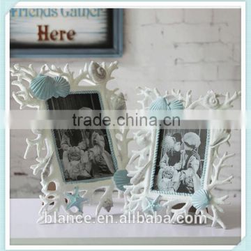 innovative handmade photo frame seashell and coral design