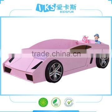 2015 Hot sale Lamborghini kids pink& yellow racing car bed 001 & 002