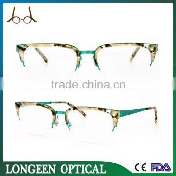 Tortoise New Arrival Half Rim Eye Glasses Frame