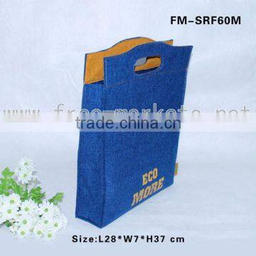 New fashion ECO-friendly recycle felt die-cut tote bags