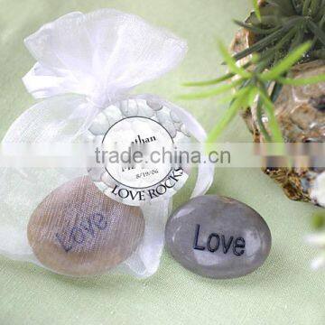 Engraved Lucky Stone, Words Cobble Stone, Natural Decorative Stone photo-4
