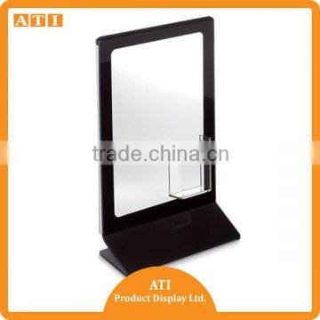 Hong kong acrylic merchandise display menu holder with leaflet holder