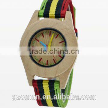 wood leather man watch