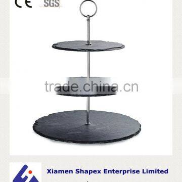 OEM Black Slate Stone Dinner Plate Wholesale photo-6