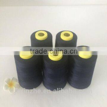 Dyed Pattern and 100% Polyester Material Sewing Thread Black Color