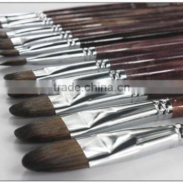 TR 101 6 Pieces a Set Fine Filbert Head Weasel Hair Artist Brush Set