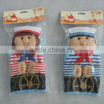 cotton printed doll design funny cute glove