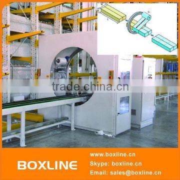 Automatic horizontal stretch film pallet wrapping machine