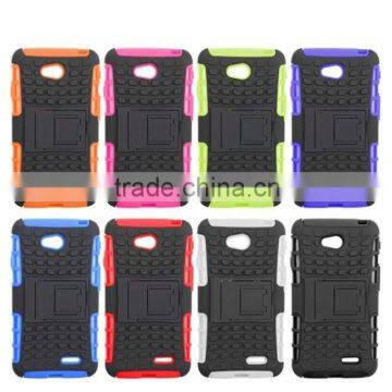 2 in 1TPU Plastic Armor mobile phone case for LG L70 with stand