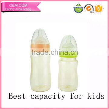 BPA free 6oz 8oz ppsu baby milk bottle wide neck handless feeders