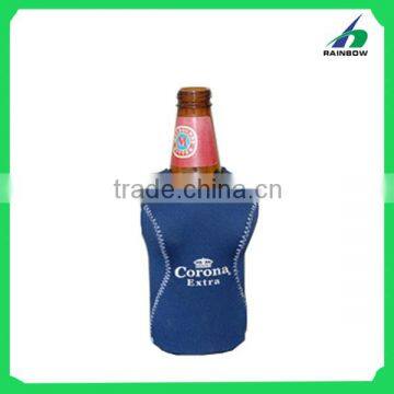 Blue Neoprene Single Beer Bottle Cover