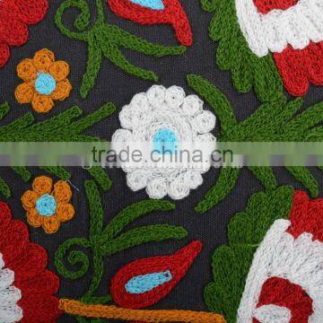 Indian Suzani Round Floor Pillows Cotton Ethnic Uzbek Embroidered Cushion Cover Boho Throw photo-4