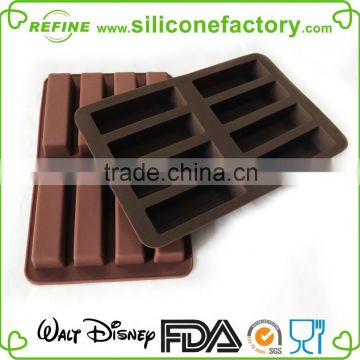 Wholesale promotional 8 holes custom stick shape silicone ice cube tray