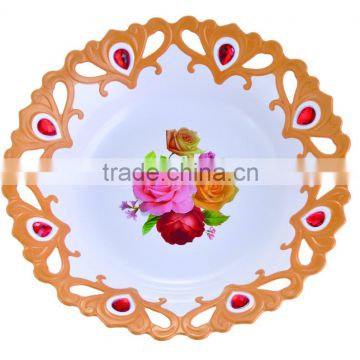 high grade hollow out diamond tray for wedding with a base