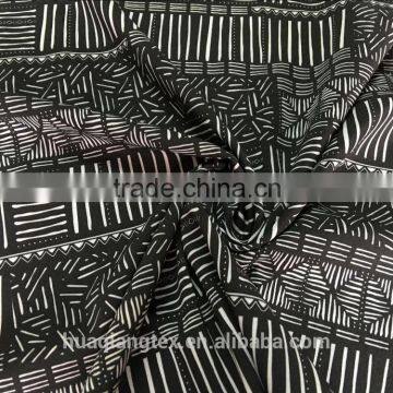 simple african line print 4 way stretch fabric for clothing home textile