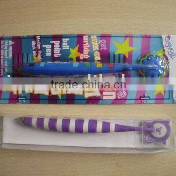 Eco friendly rubber pen for novelty stationery