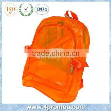 Transparent pvc backpack for wholesale