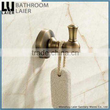 Simple Modern Kitchen Zinc Alloy Antique Bronze Finishing Bathroom Sanitary Items Wall Mounted Double Robe Hook