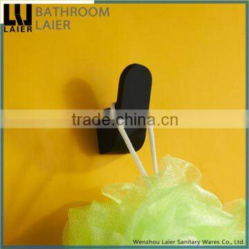 Grooming Understated Design Zinc Alloy Soft Feeling Bathroom Sanitary Items Wall Mounted Double Robe Hook