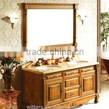 bathroom vanities match ceramic sink,match marble top ,size under 100cm WTS237