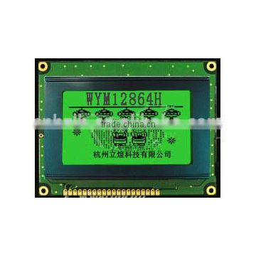 128x64 Yellow-Green backlight monochrome LCD screen