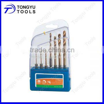 7pcs HSS Hex Shank Twist Drill Set