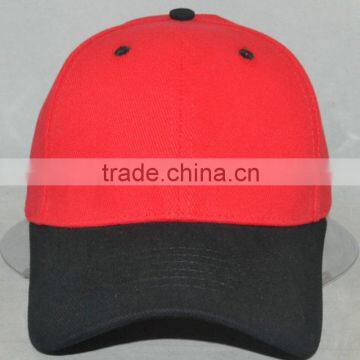 Heavy brushed cotton 10x10 charcoal red&black blank cap