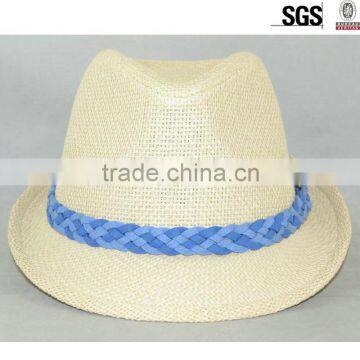 Paper straw hat with printed logo for promotion